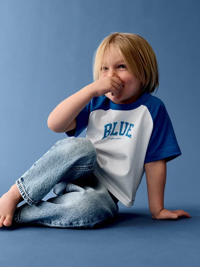Get Blue Raglan-T-skjorte for Baby og Småbarn