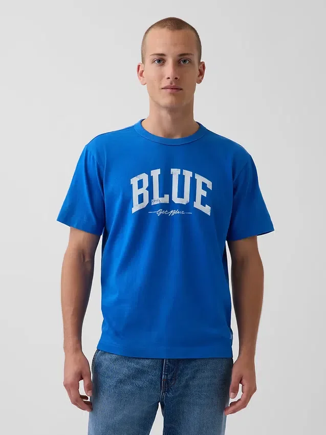 Get Blue T-skjorte med avslappet logo