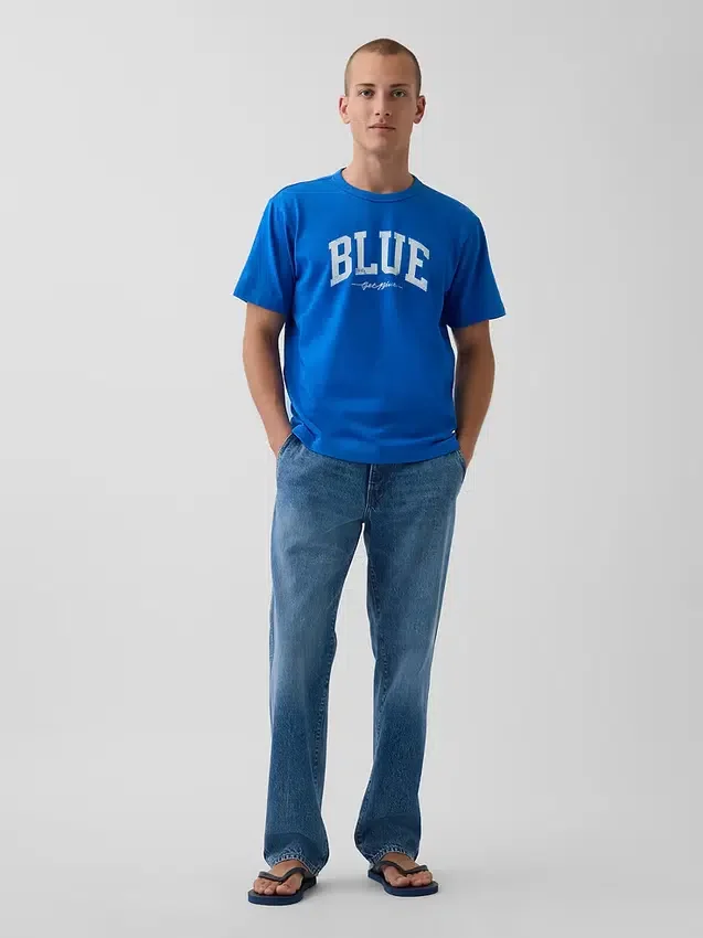 Get Blue T-skjorte med avslappet logo