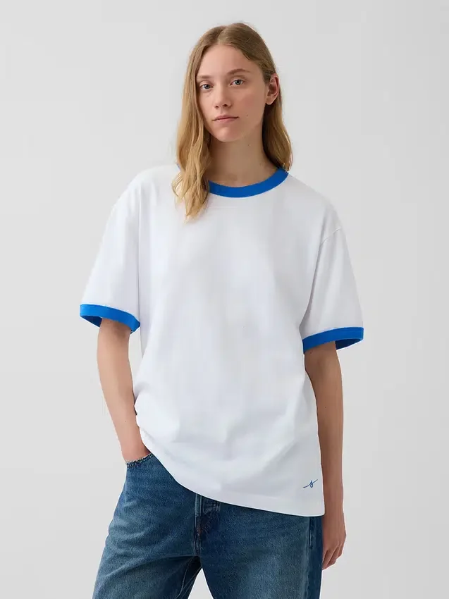 Get Blue T-skjorte med avslappet logo