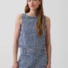 Gingham-denim-tanktop