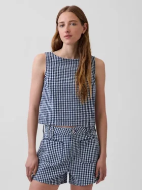 Gingham-denim-tanktop