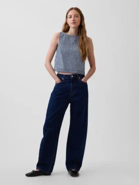 Gingham-denim-tanktop