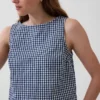 Gingham-denim-tanktop