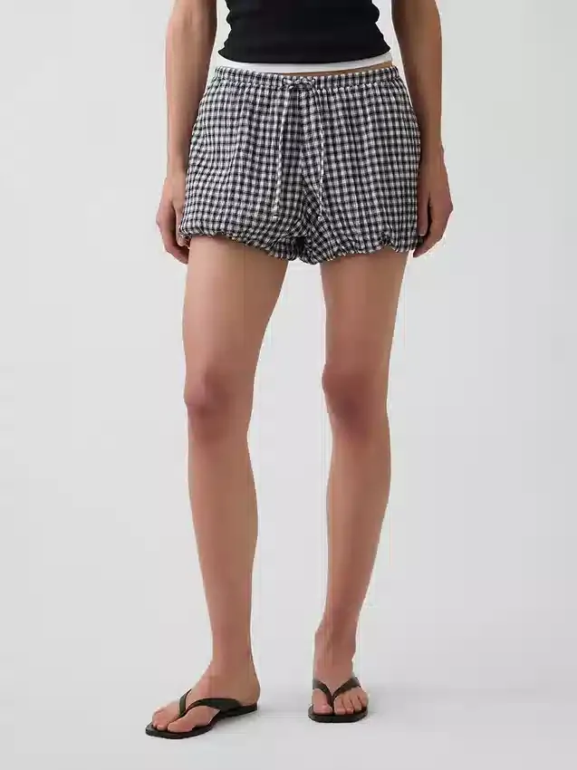 Gingham Easy Bubble-Shorts