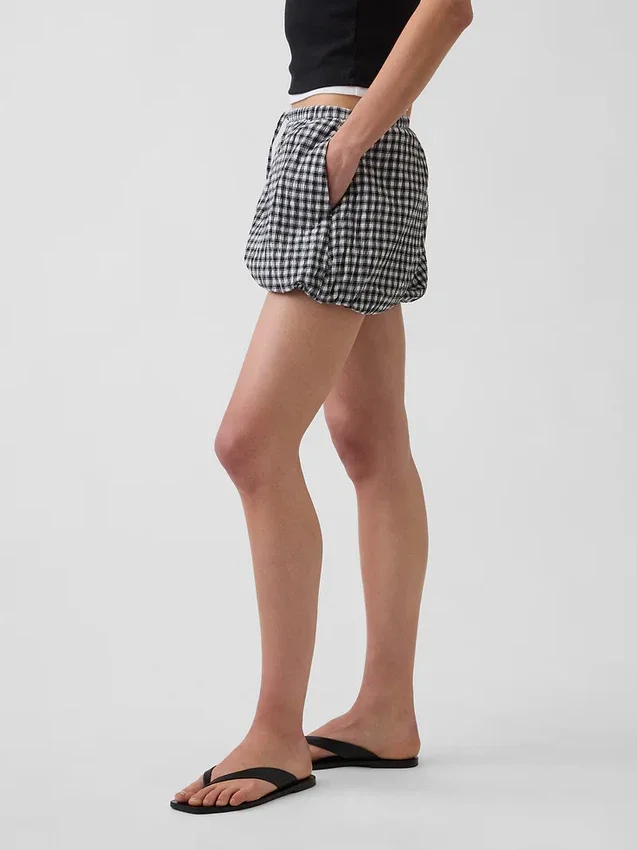 Gingham Easy Bubble-Shorts