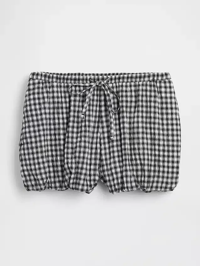 Gingham Easy Bubble-Shorts