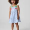 Gingham-kjole med kirsebærmønster for Baby og Småbarn