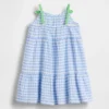 Gingham-kjole med kirsebærmønster for Baby og Småbarn