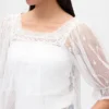 Gjennomsiktig topp i brodert tyll