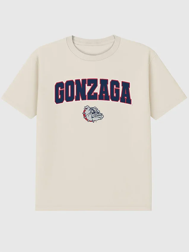 Gonzaga University Arch Logo, mørk grafisk T-skjorte