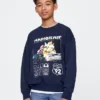 Grafisk sweatshirt for barn