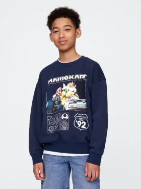 Grafisk sweatshirt for barn