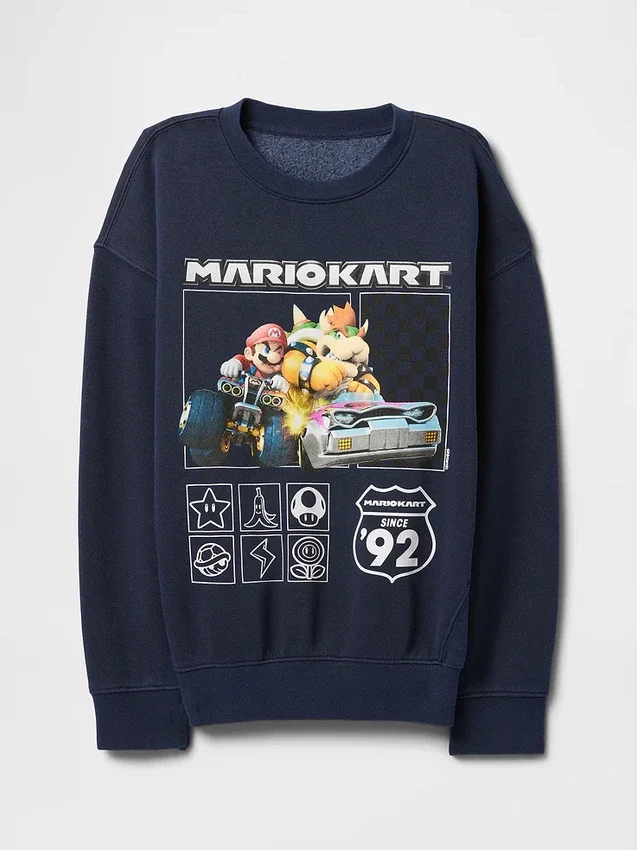 Grafisk sweatshirt for barn