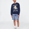 Grafisk sweatshirt for barn
