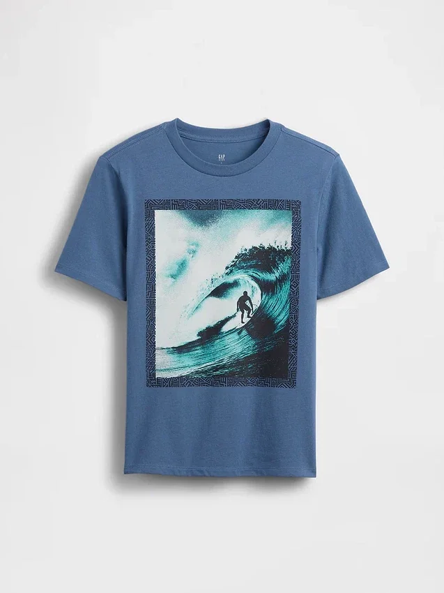 Grafisk T-skjorte for barn