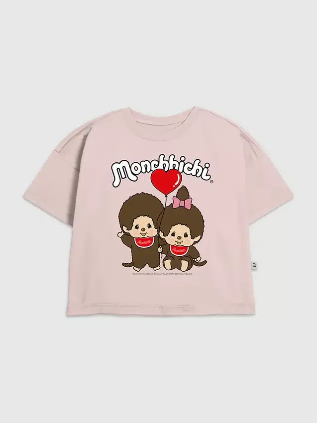 Grafisk T-skjorte for barn med Monchhichi