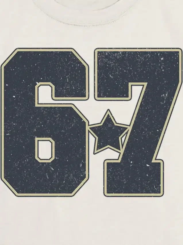Grafisk T-skjorte for barn med «Six Seven»-motiv