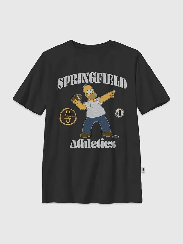 Grafisk T-skjorte for barn med «The Simpsons Throw a Homer»-motiv