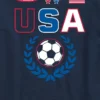 Grafisk T-skjorte for barn med USA-fotballtrøye-motiv