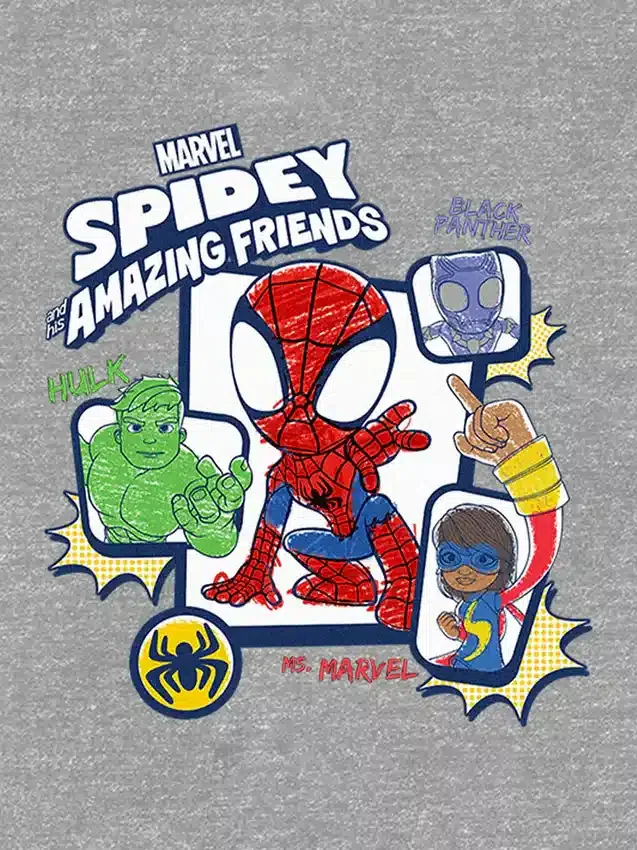 Grafisk T-skjorte for småbarn med Spidey og hans fantastiske venner