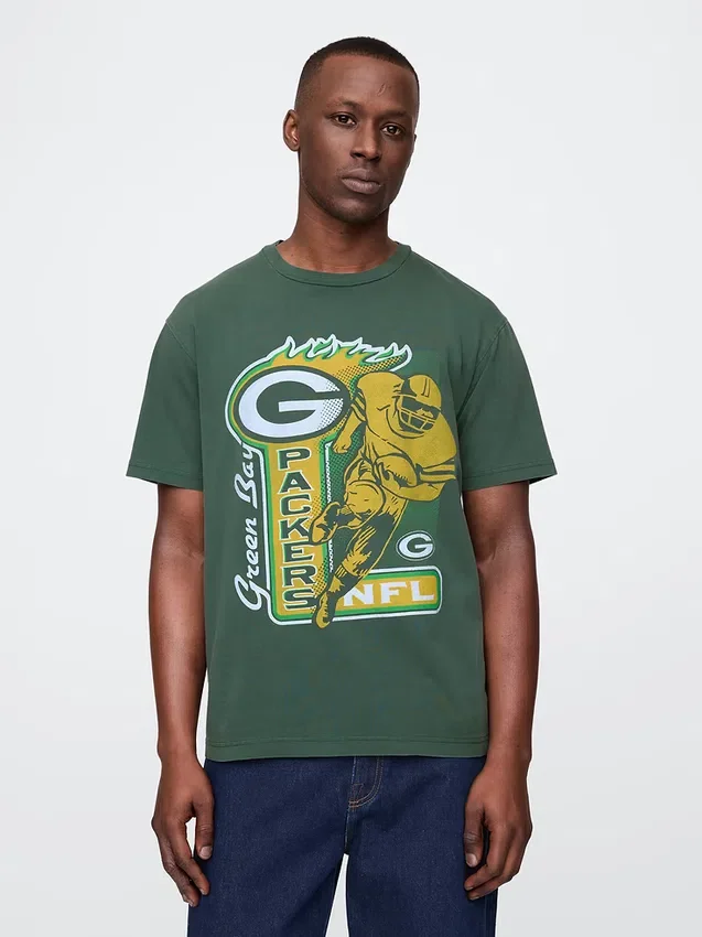Grafisk T-skjorte for voksne med Green Bay Packers-motiv