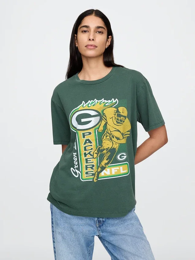 Grafisk T-skjorte for voksne med Green Bay Packers-motiv