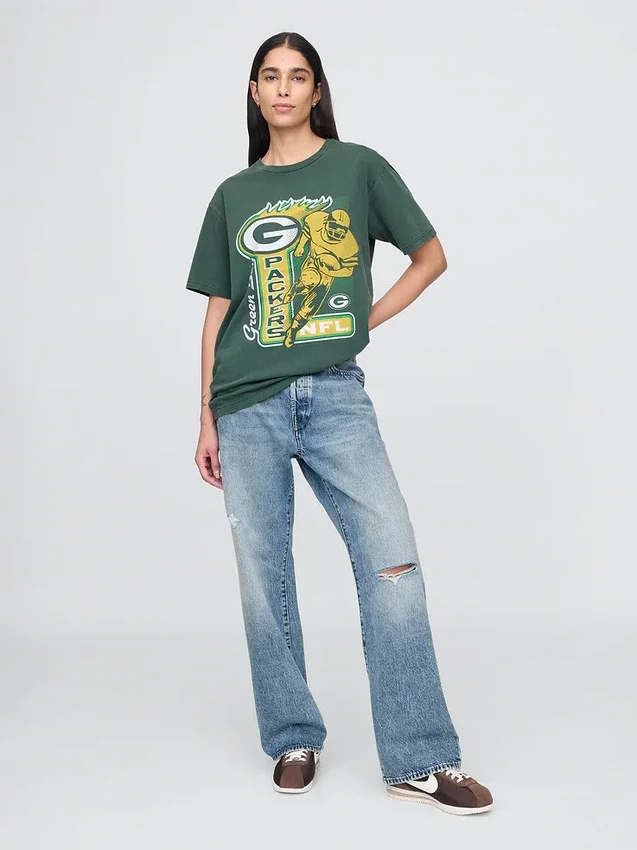 Grafisk T-skjorte for voksne med Green Bay Packers-motiv