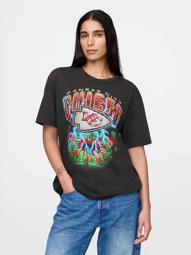 Grafisk T-skjorte for voksne med NFL Kansas City Chiefs-motiv