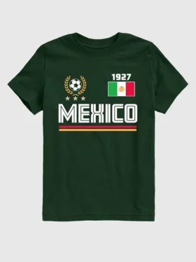 Grafisk T-skjorte med fotballtrøye for barn – Mexico