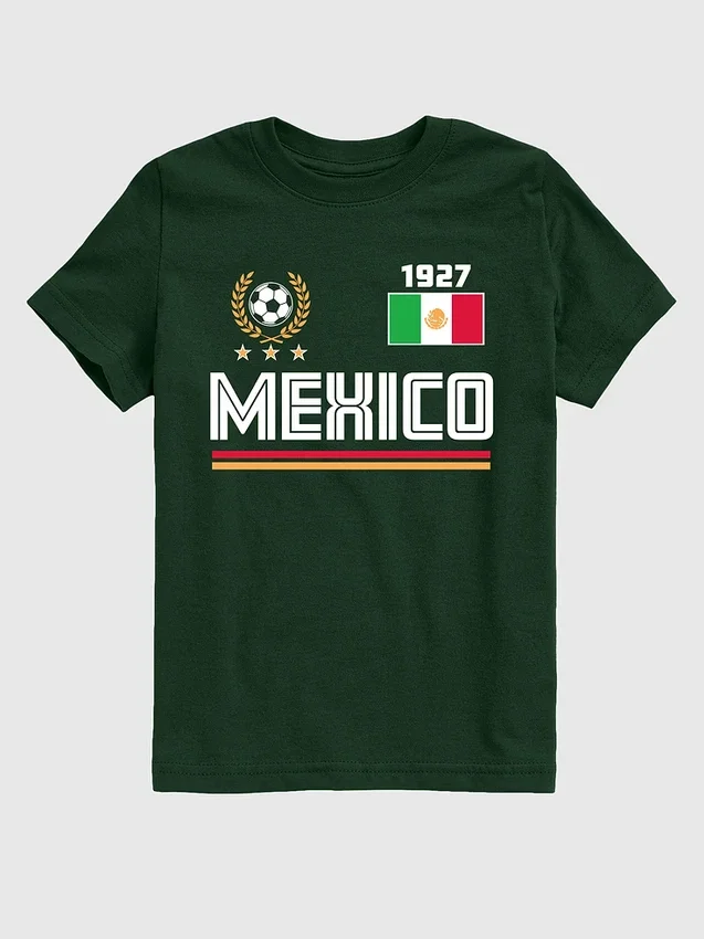 Grafisk T-skjorte med fotballtrøye for barn – Mexico