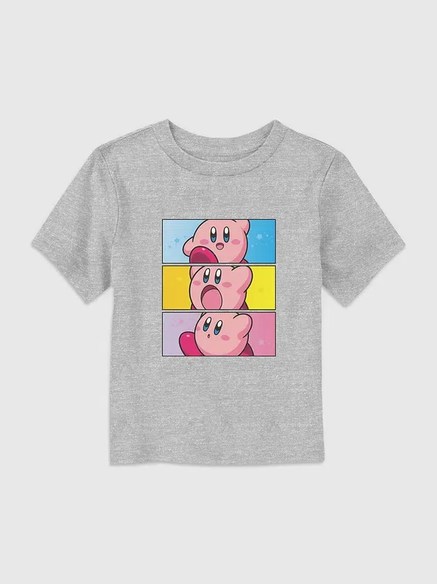 Grafisk T-skjorte med Kirby-paneler fra Nintendo for småbarn