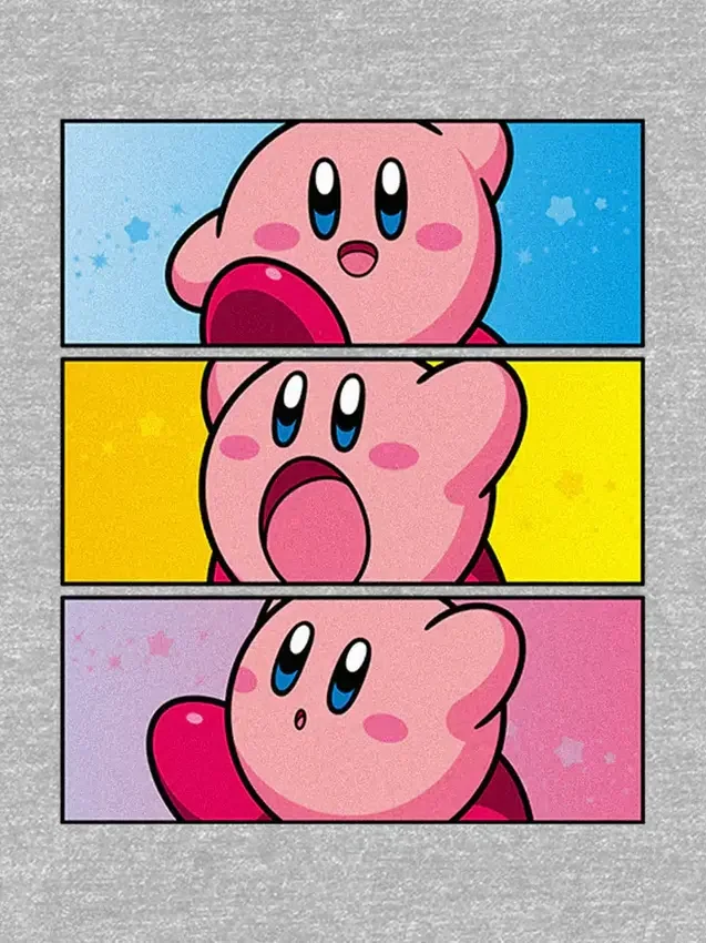 Grafisk T-skjorte med Kirby-paneler fra Nintendo for småbarn