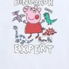 Grafisk T-skjorte med korte ermer for småbarn: «Peppa Pig Dinosaur Expert»
