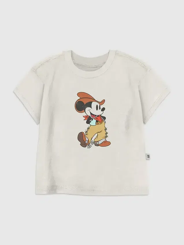 Grafisk T-skjorte med «Mickey Mouse Cowboy»-motiv for småbarn