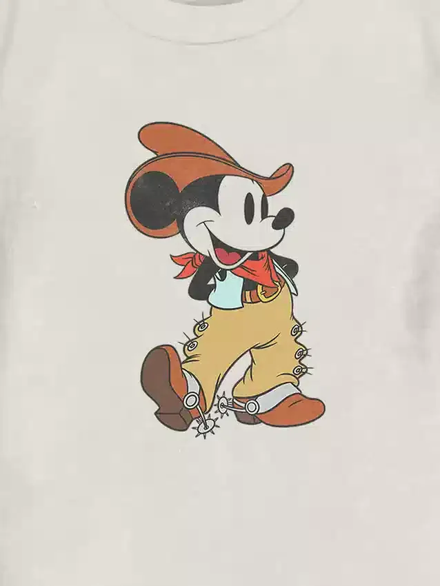 Grafisk T-skjorte med «Mickey Mouse Cowboy»-motiv for småbarn