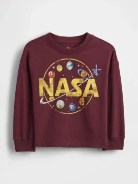Grafisk T-skjorte med NASA-motiv for Baby og Småbarn