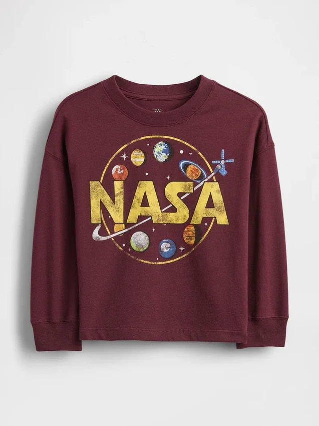 Grafisk T-skjorte med NASA-motiv for Baby og Småbarn