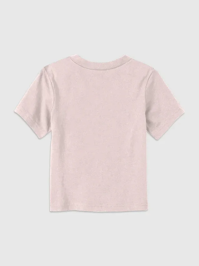 Grafisk T-skjorte med «Toddler Mean Jenter – On Wednesdays We Wear Pink»