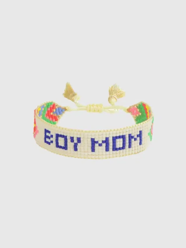 Hart Boy Mom perlearmbånd