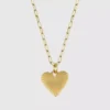 Hart Small Ribbed Heart of Gold-halskjede
