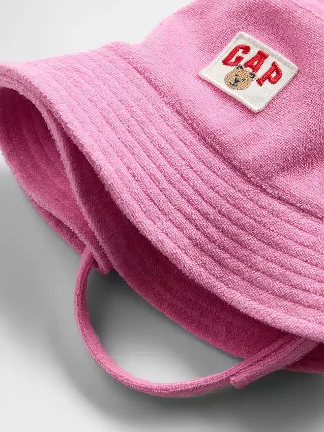 Hatt i frotté med Brannan Bear-logo for Baby og Småbarn