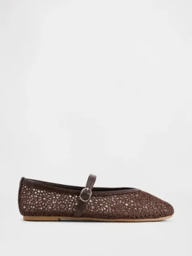 Heklede Mary Jane-ballerinasko for barn