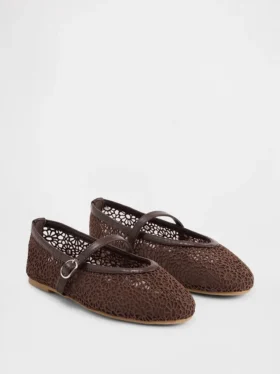 Heklede Mary Jane-ballerinasko for barn