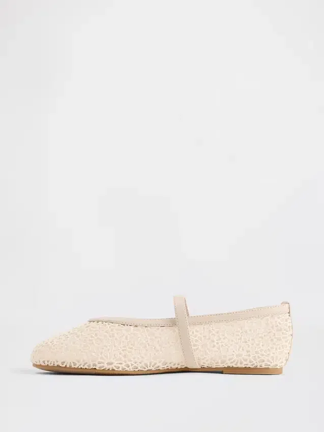 Heklede Mary Jane-ballerinasko for barn