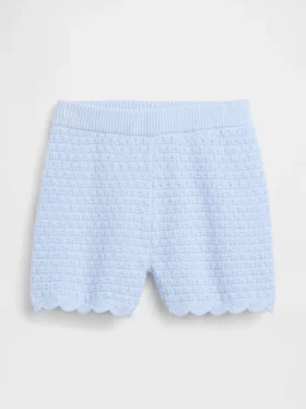 Heklede shorts med bølget kant for Baby og Småbarn