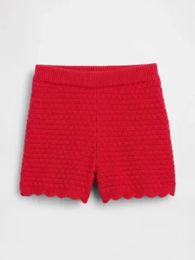 Heklede shorts med bølget kant for Baby og Småbarn