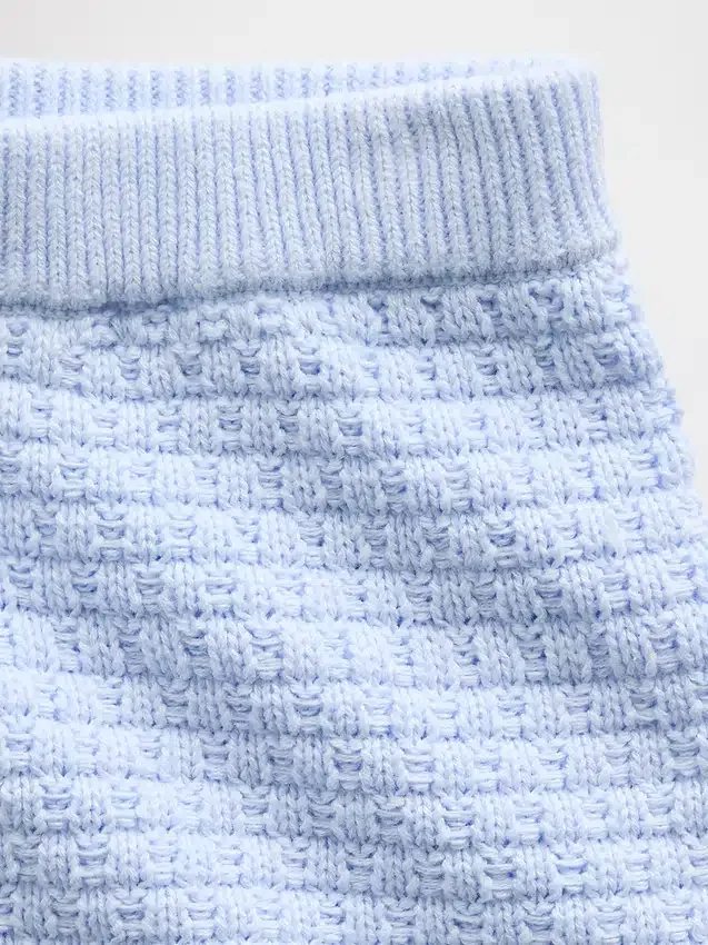 Heklede shorts med bølget kant for Baby og Småbarn