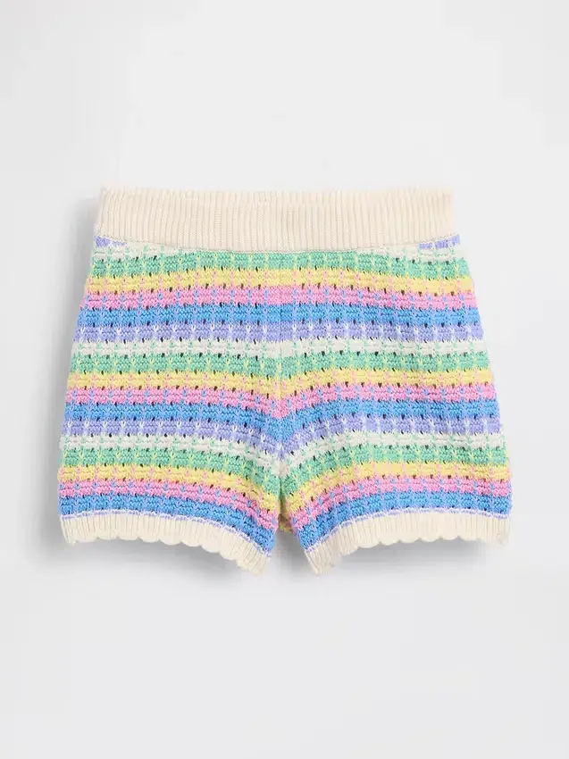 Heklede shorts med elastisk linning for Baby og Småbarn