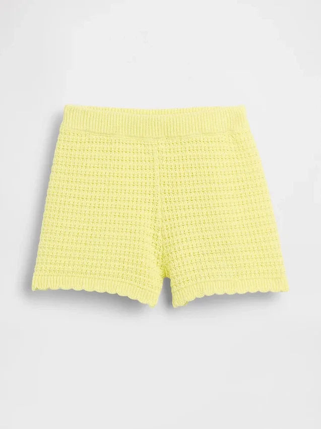 Heklede shorts med elastisk linning for Baby og Småbarn